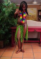 Black model Kiana gets a lei, Kiana Love (kia003) ATK Exotics: Kiana Love (Black model Kiana gets a lei)