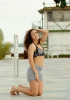 Sativa is outside at the dock, stripping by the waterfront., Sativa Verte (sat007) ATK Natural & Hairy: Sativa Verte (Sativa is outside at the dock, stripping by the waterfront.)